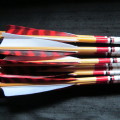 Traditional arrows, wood arrows, cedar arrows, Sitka spruce arrows, Glenn St Charles, Suzanne St Charles